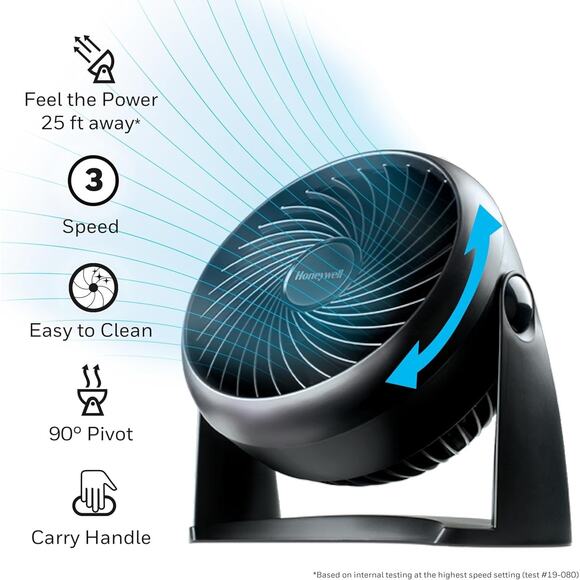 Honeywell Turboforce Fan, Ht-900, 11 Inch Fan for Table or Floor Fan Cooling Air - Picture 5 of 6